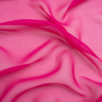 Premium Magenta Haze Silk Crinkled Chiffon | Mood Fabrics