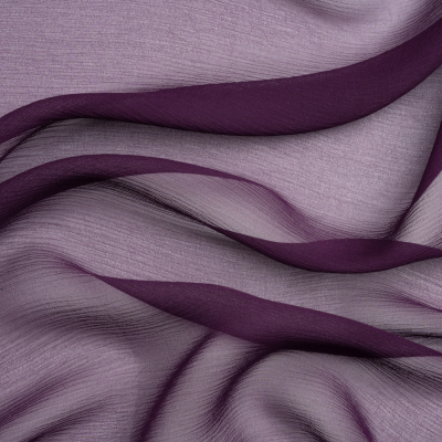 Crinkled Silk Chiffon - Blackberry - Premium Collection | Mood Fabrics