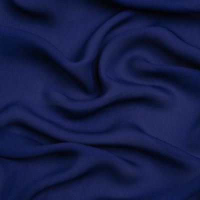 Premium Estate Blue Silk Double Georgette | Mood Fabrics