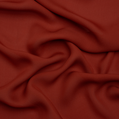 Premium Rust Silk Double Georgette | Mood Fabrics