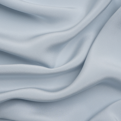 Premium Baby Blue Silk 4-Ply Crepe | Mood Fabrics