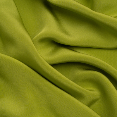 Premium Peridot Silk 4-Ply Crepe | Mood Fabrics