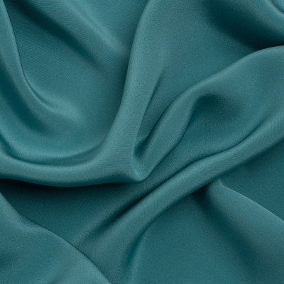 Premium Colonial Blue Silk 4-Ply Crepe | Mood Fabrics