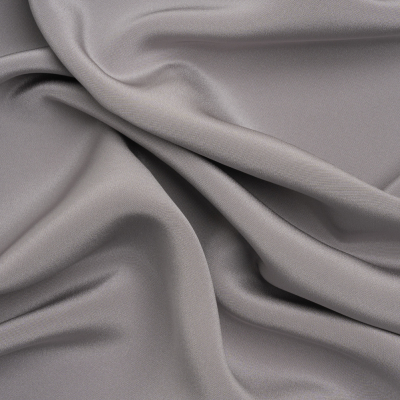 Premium Silver Silk 4-Ply Crepe | Mood Fabrics