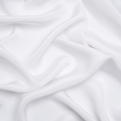 Premium Bright White Wide Silk 4-Ply Crepe | Mood Fabrics