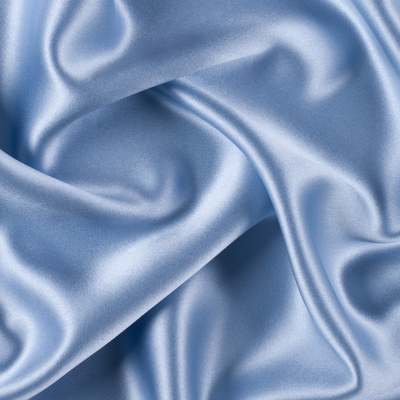 Premium Baby Blue Silk Crepe Back Satin | Mood Fabrics