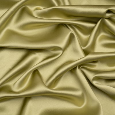 Premium Nile Green Silk Crepe Back Satin | Mood Fabrics