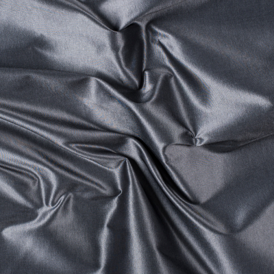 Premium Dark Silver Silk Taffeta | Mood Fabrics
