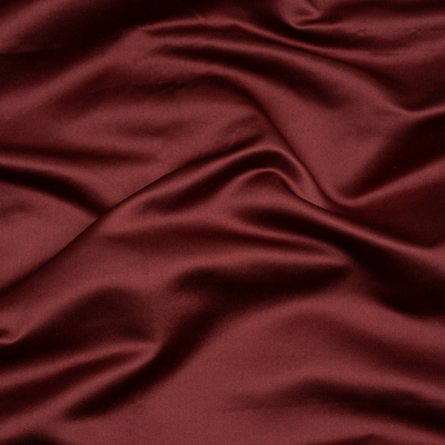 Premium Wine Silk Duchesse Satin | Mood Fabrics