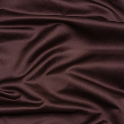 Premium Dark Aubergine Silk Duchesse Satin | Mood Fabrics