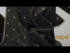 Heathered Bristol Black & White Alyssum Polka Dots Stretch Polyester & Rayon French Terry #430009 | Mood Fabrics