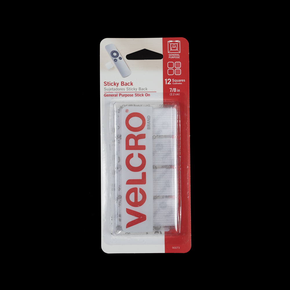 Velcro Sticky Back General Purpose Adhesive Fasteners, 18 Inch, Black Tape
