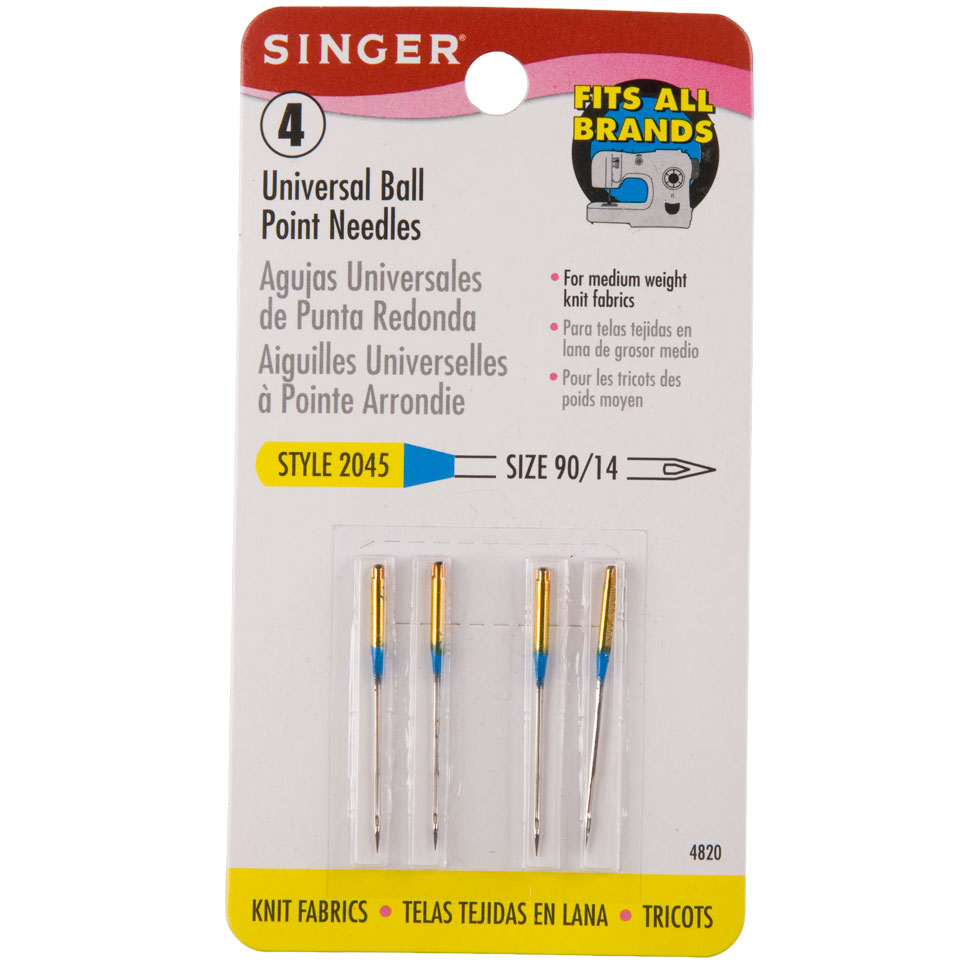 SINGER Size 90/14 Universal Ball Point Sewing Machine Needles (5 Pack) 