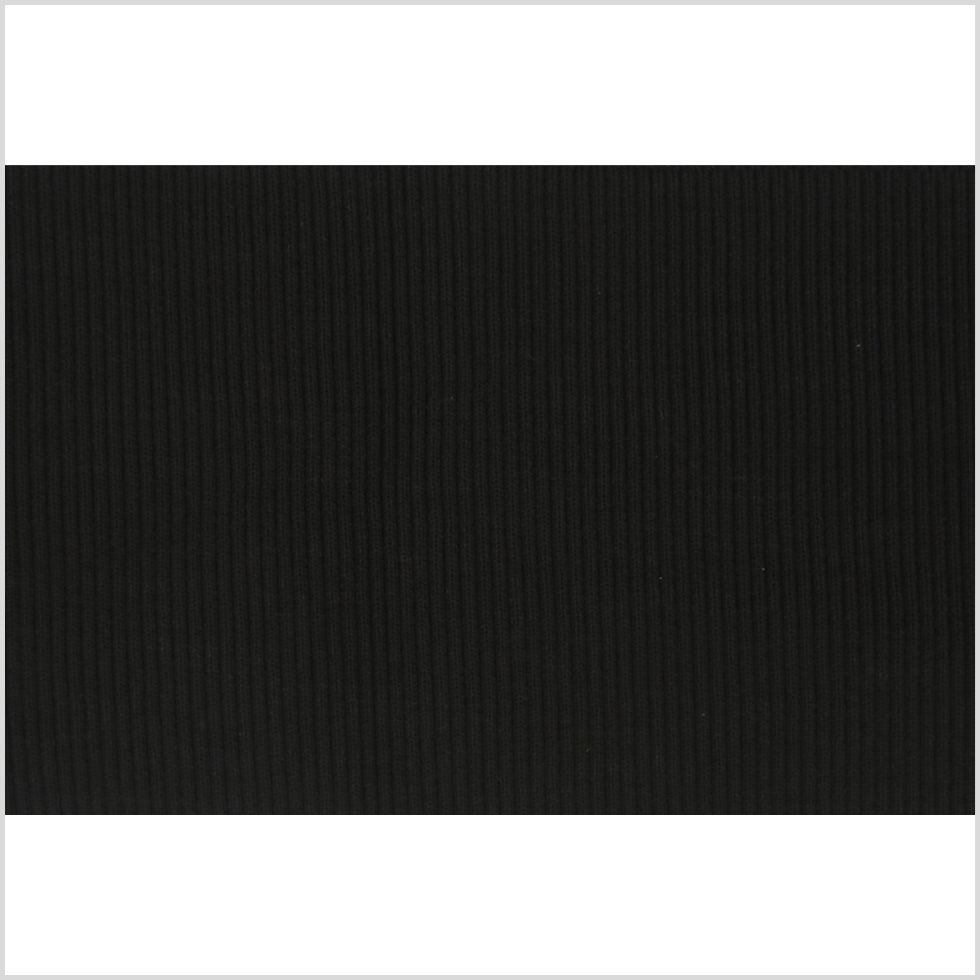 Black Rib Knit Trim - 7 x 38