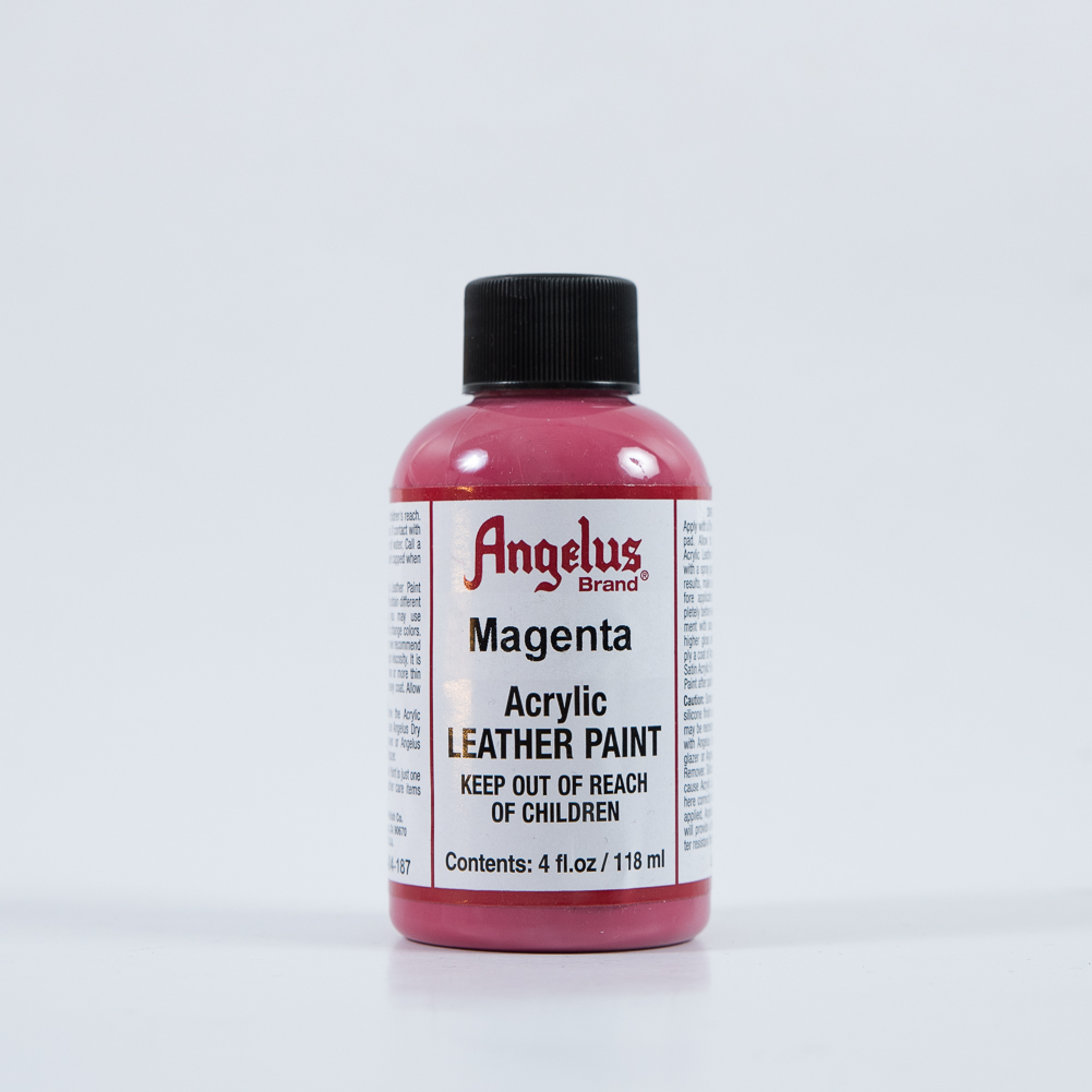Angelus Magenta Leather Paint - 4oz - Fabric Paint - Dye & Paint - Notions