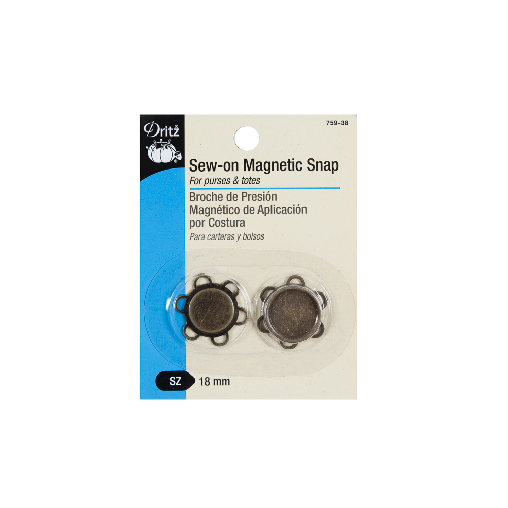 Dritz Round Magnetic Snaps, Nickel, 3/4