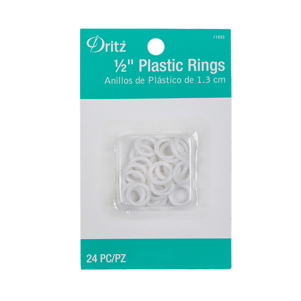 Boye 2 Cabone Plastic Craft Rings