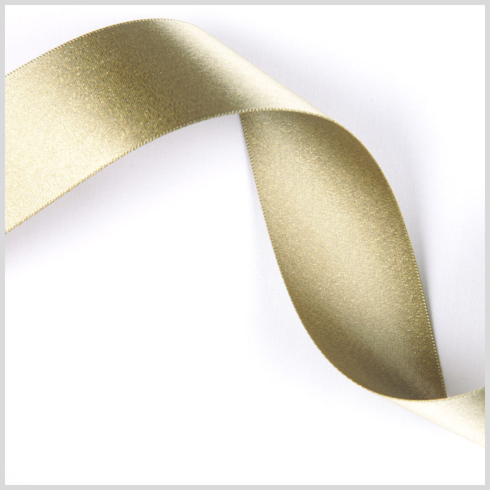 Old Gold 1 1/2 Inch x 100 Yards Satin Double Face Ribbon 