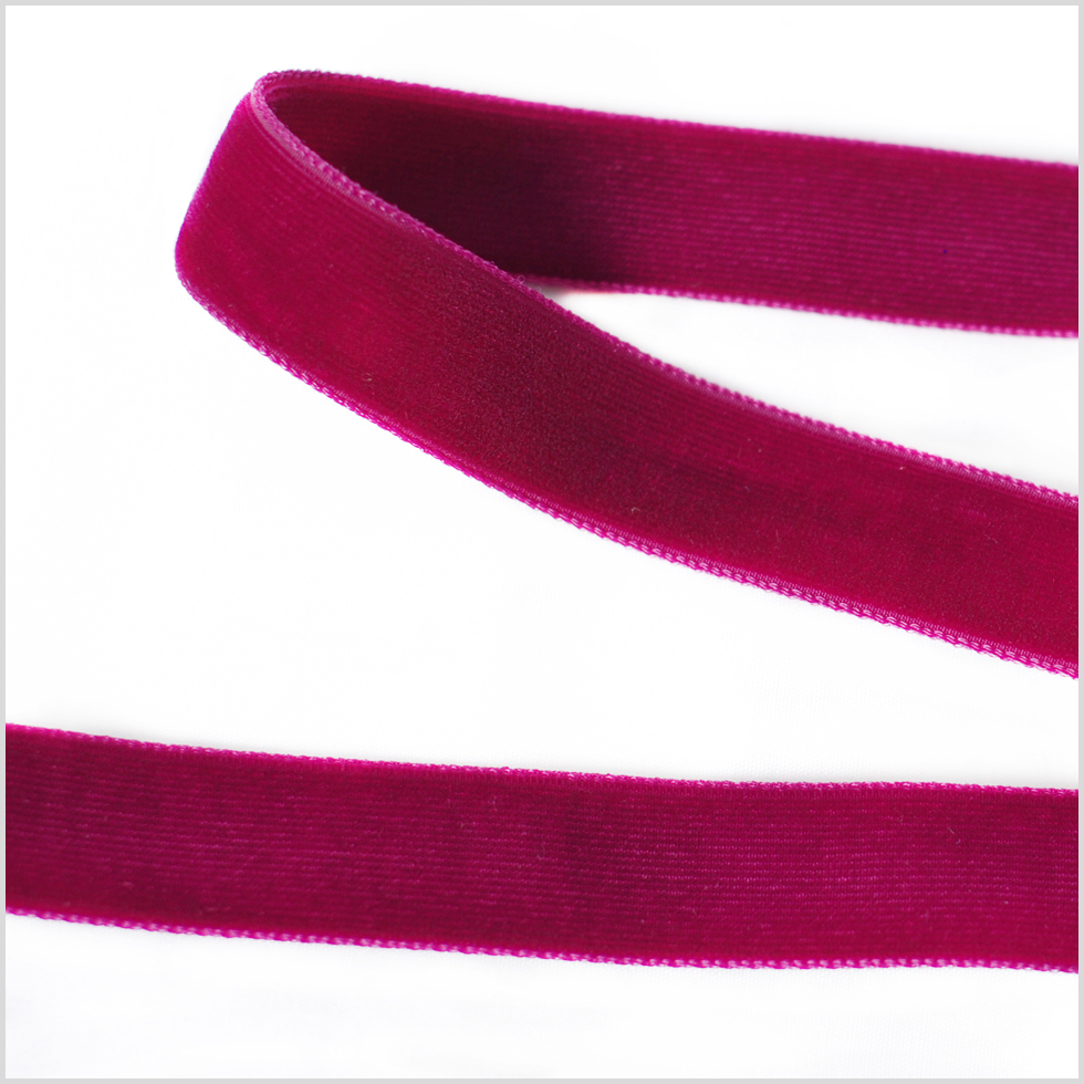 Hot Pink Double Face Velvet Ribbon - 5/8 - Double Face Velvet - Ribbons -  Trims