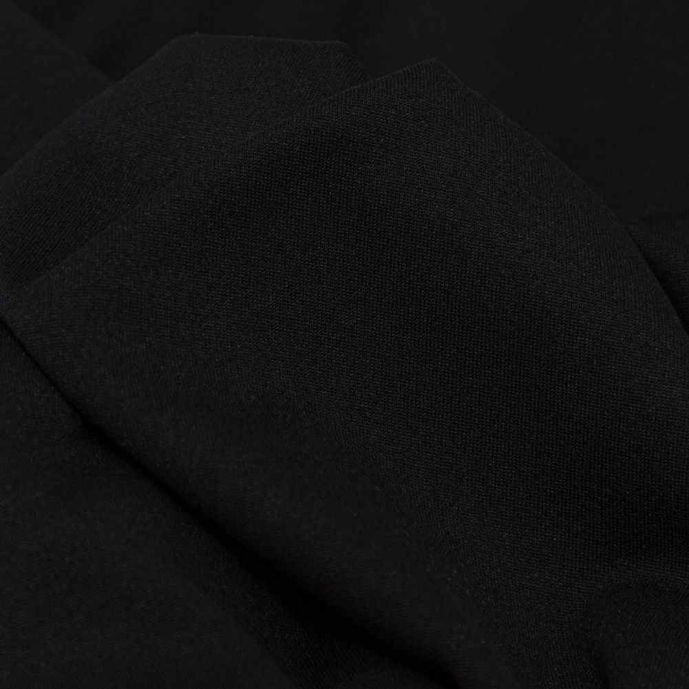 Black Polyester Knit Fleece - Fleece - Polyester - Fashion Fabrics