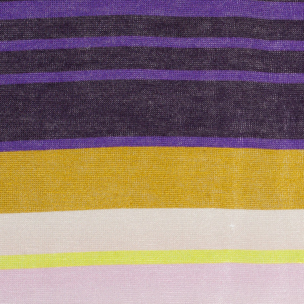 Multi-Color Striped Cotton Blend Jersey Panel - Web Archived