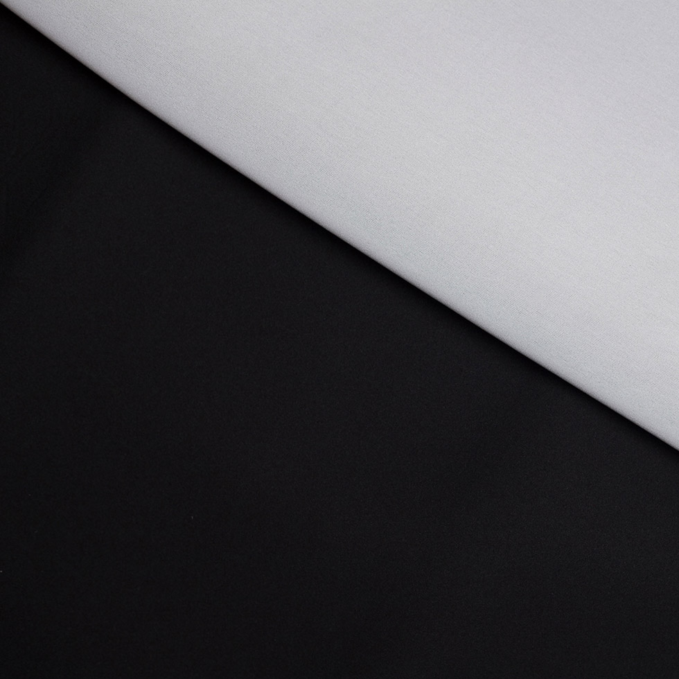 Mood Fabrics Black/White Double-Faced Neoprene/Scuba Fabric