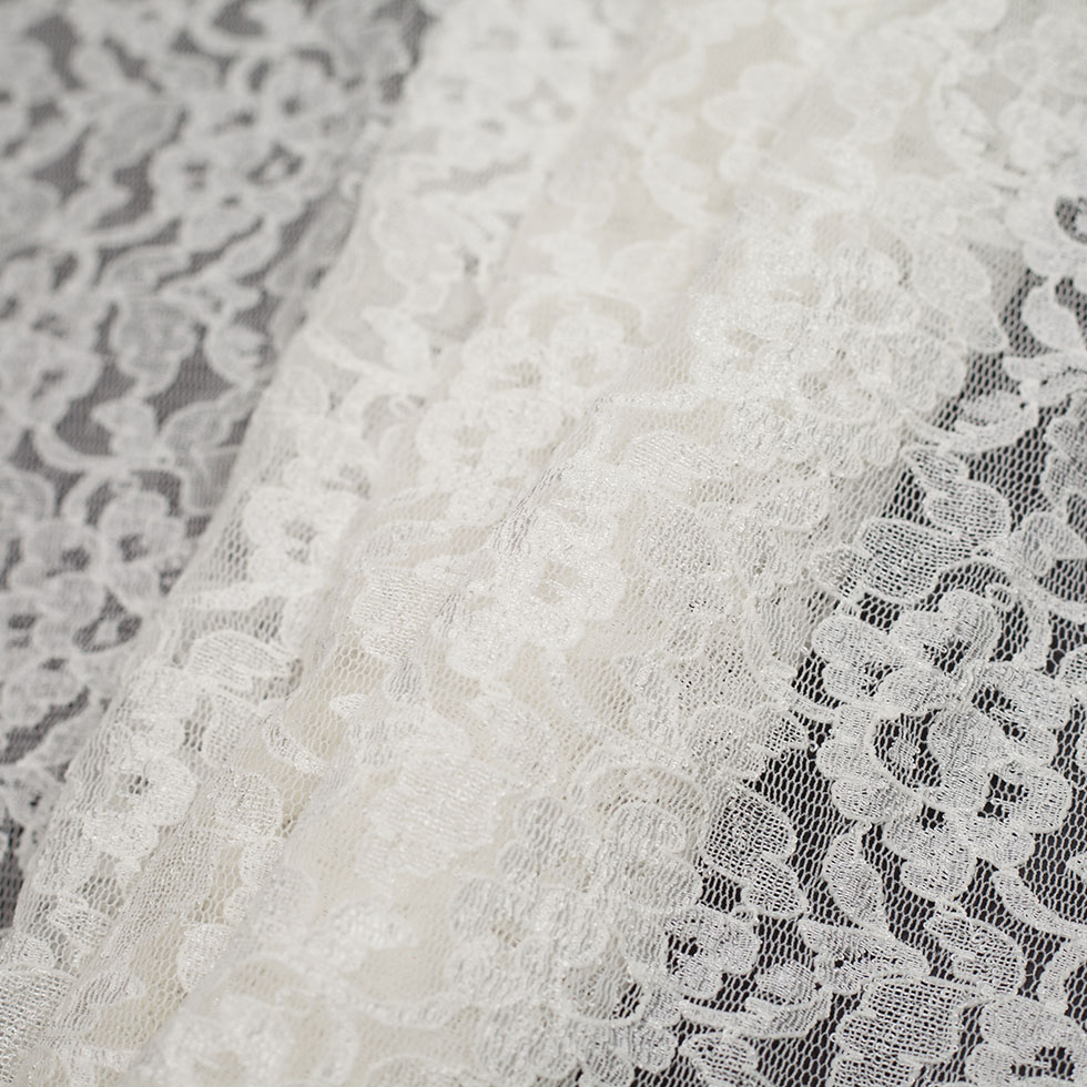 Ivory Scallop-Edged Stretch Lace - Web Archived