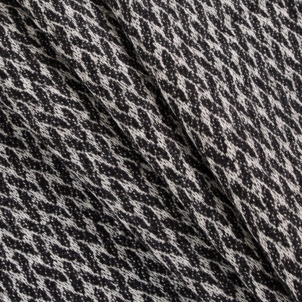 Black/White Herringbone Wool Tweed - Web Archived