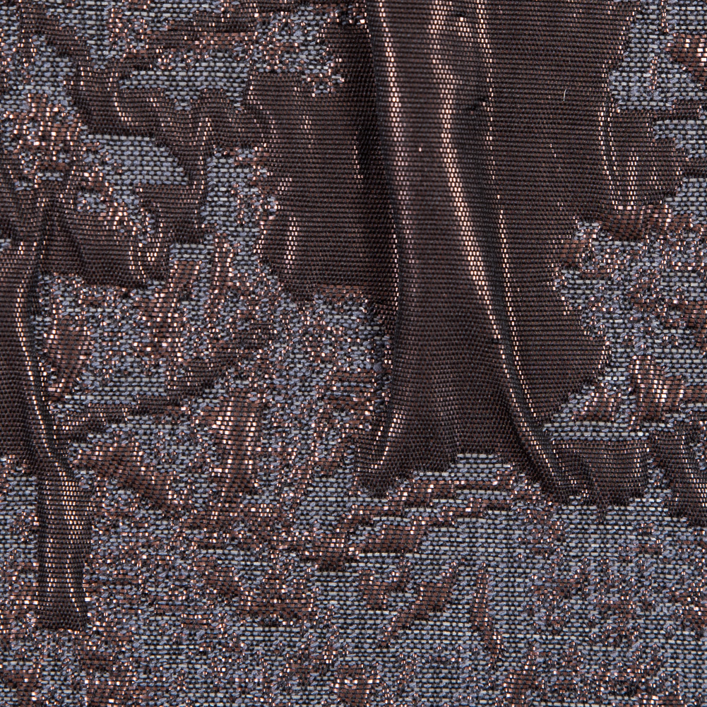 Metallic Copper and Gray Abstract Brocade - Lame & Metallic - Other ...