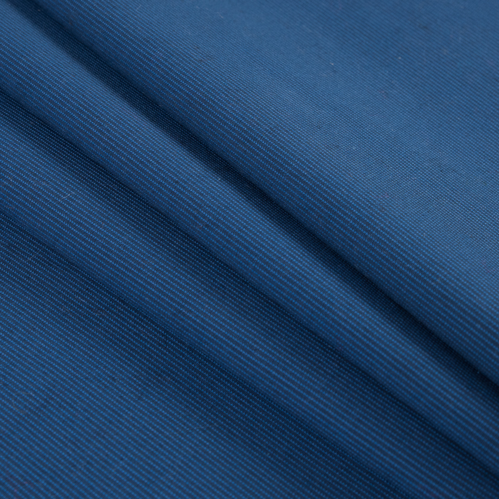 Dark Blue Striped Stretch Cotton - Web Archived