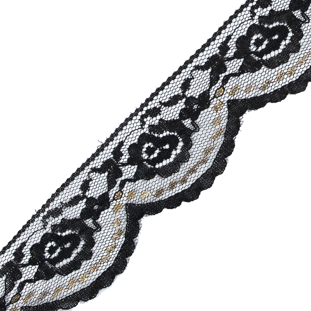 Embroidered Lace Fringe Trim - 2 inch