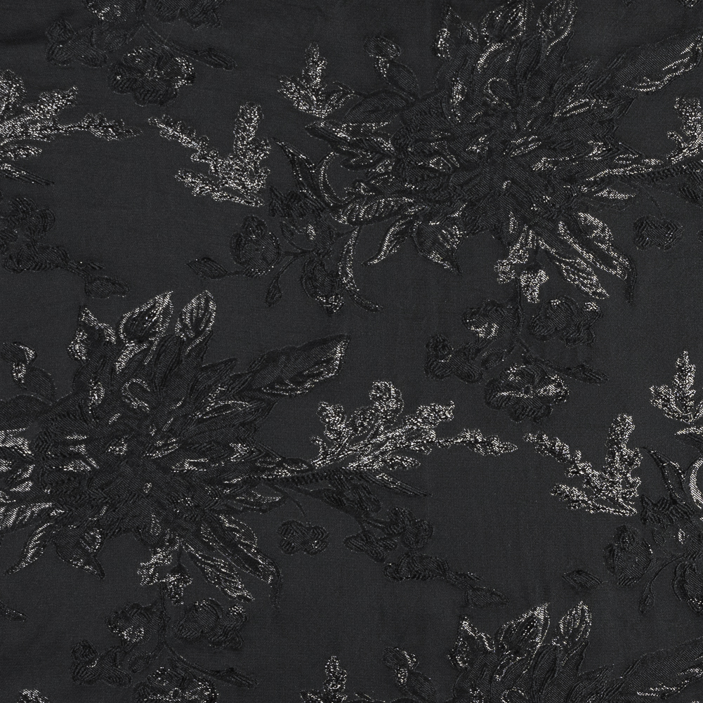 Black on Black Metallic Floral Brocade - Lame & Metallic - Other Fabrics -  Fashion Fabrics
