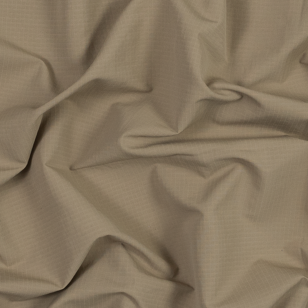 Beige Tonal Striped Nylon Faille - Nylon - Polyester - Fashion Fabrics