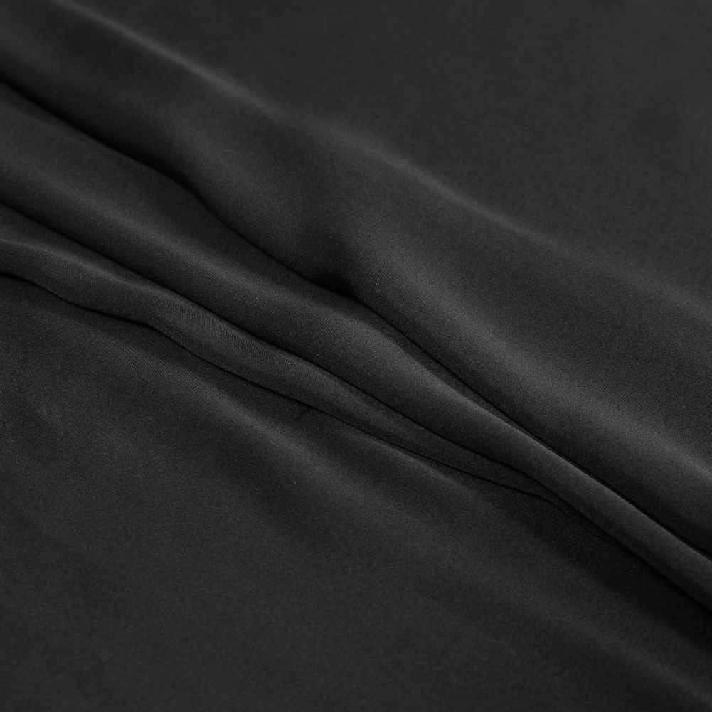 Black Polyester Satin-Faced Georgette - Web Archived