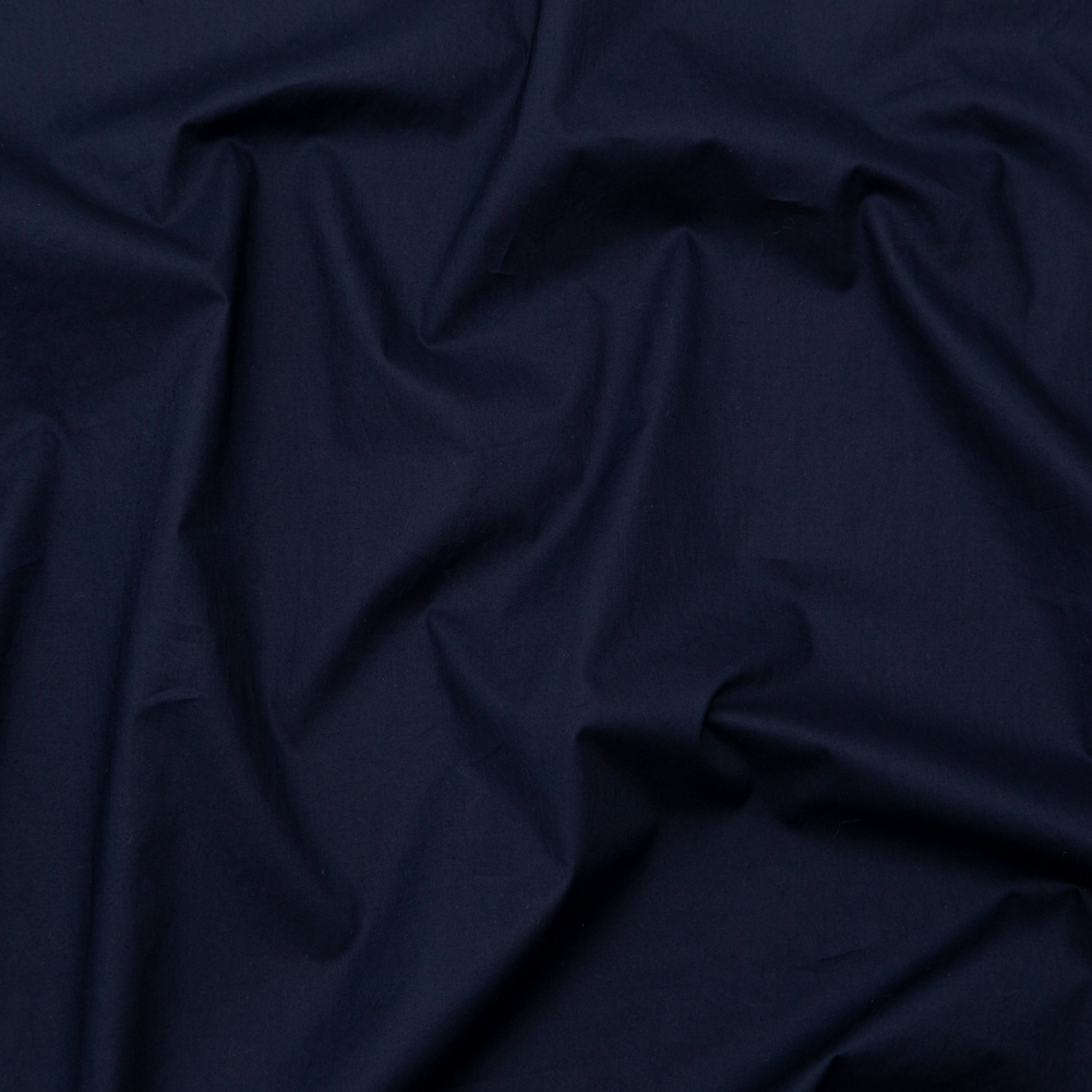 Muted Navy Waxed Cotton Poplin with Give
