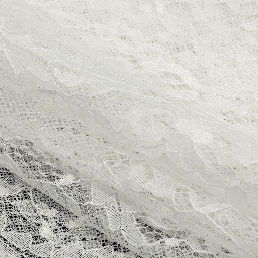 White Delicate Chantilly Lace - 3 Yard Piece - Web Archived