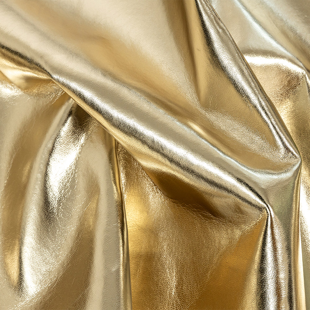 Metallic Gold Faux Leather Vinyl - Lame & Metallic - Other Fabrics -  Fashion Fabrics