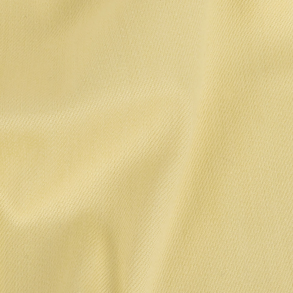 Italian Pastel Yellow Stretch Cotton and Polyester Twill - Web Archived