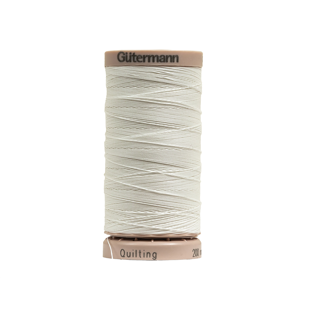 5709 White 200m Gutermann Hand Quilting Cotton Thread - Hand