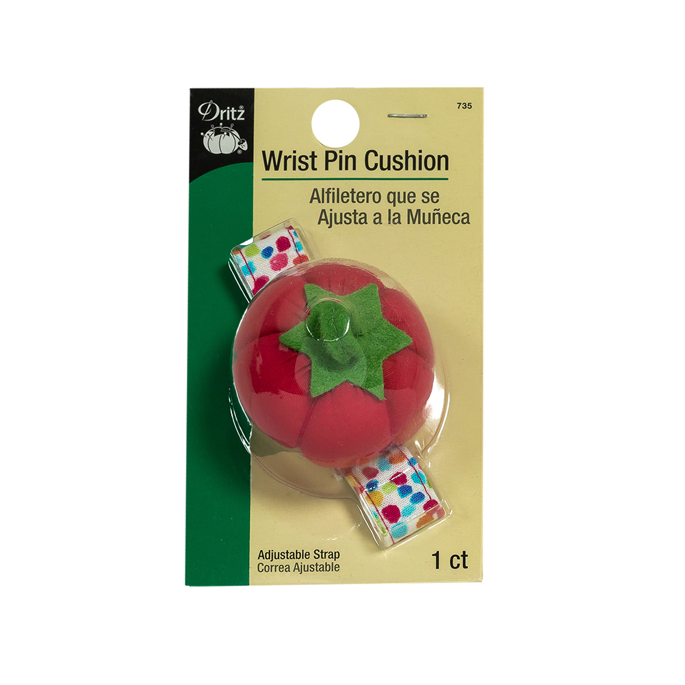 Dritz Pink and White Multicolored Tomato Wrist Pin Cushion - Pin
