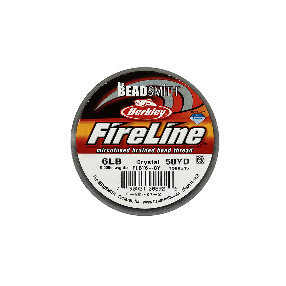 Fireline Crystal 6LB Microfused Braided Bead Thread - 50yd Spool -  Stringing Material - Beads & Beading Supplies - Notions