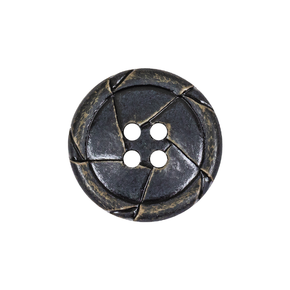 Black Leather Buttons 23mm | Harts Fabric