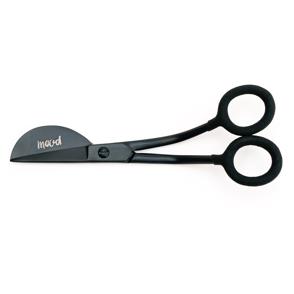 Mood Matte Black Duckbill Applique Scissors with Matte Rubber Grips - 6