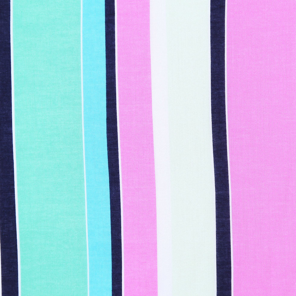 Pink and Yellow Striped Cotton Voile - Web Archived
