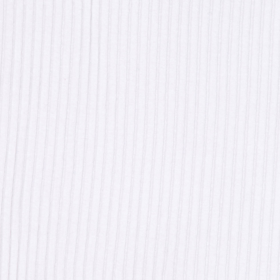White Heavy Cotton Rib Knit