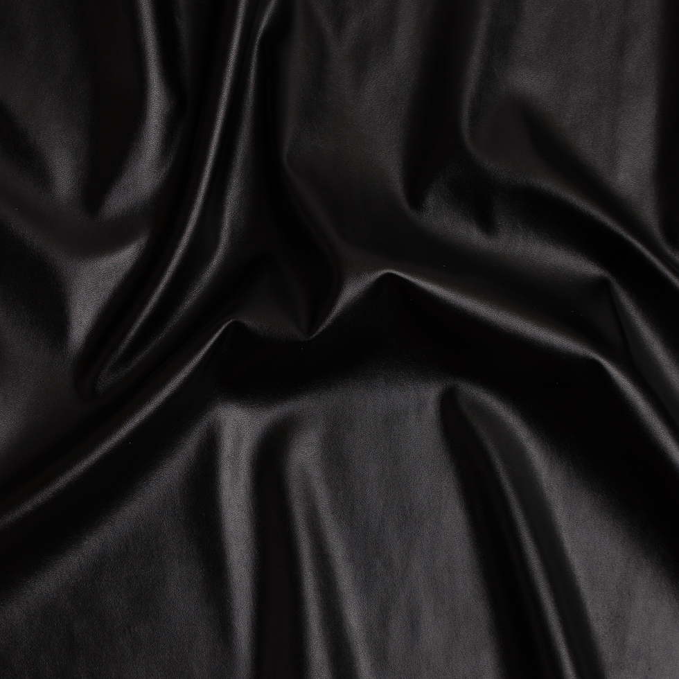 Soft Black Leather Fabric