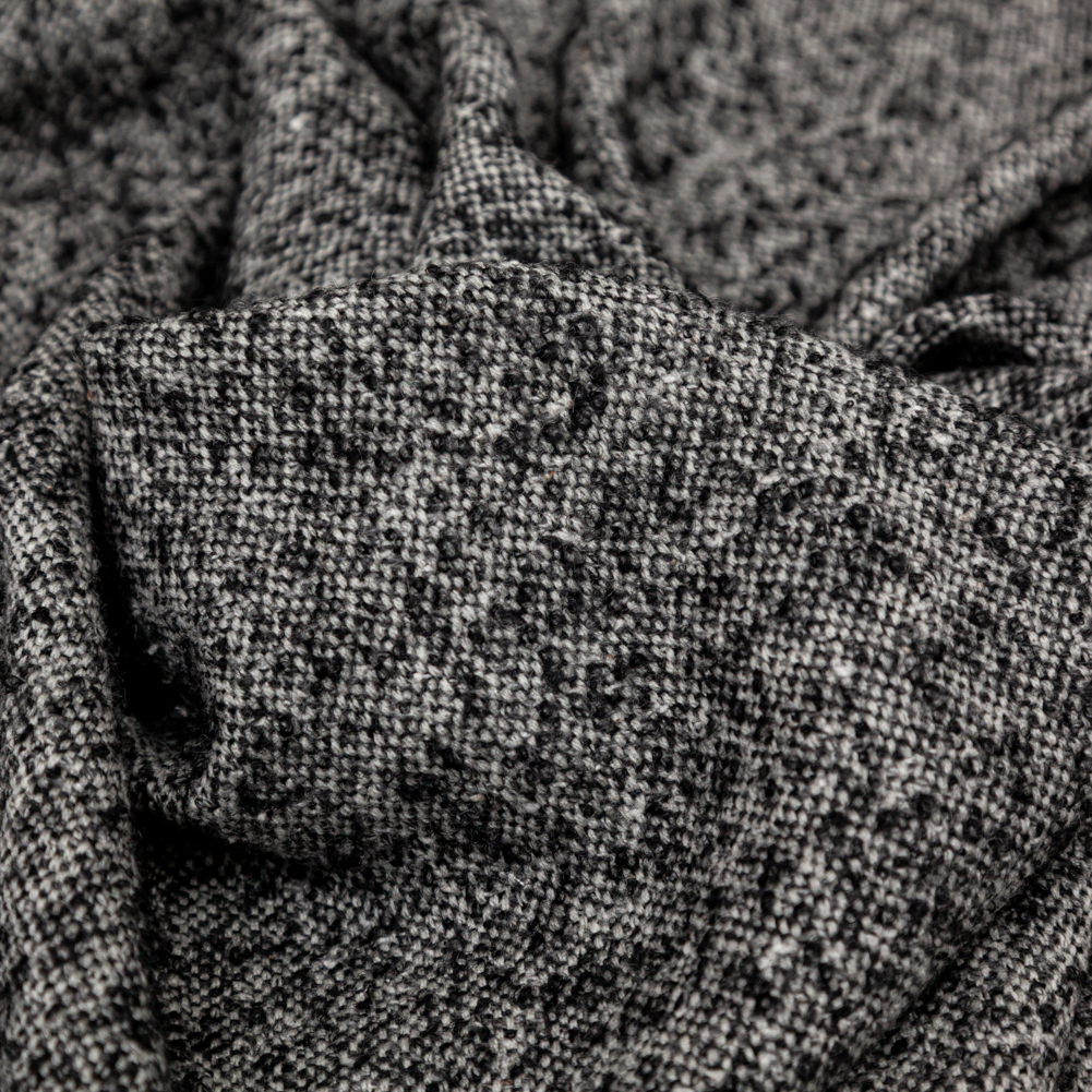 Heathered Steeple Gray and Mirage Gray Wool Boucle - Boucle - Wool ...