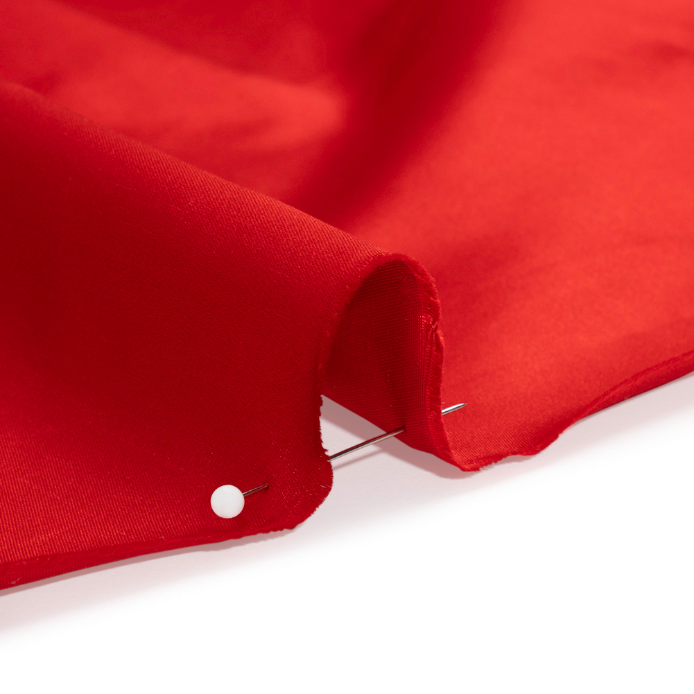 Mood Fabrics Red Silk Duchesse Satin