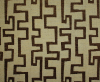 Chocolate/Beige Geometric Chenille | Mood Fabrics