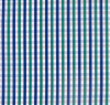 Navy/Green Checkered Cotton Shirting | Mood Fabrics